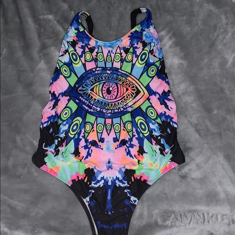 Trippy rave eye bodysuit / one piece